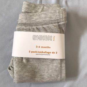 gymboree 3-6 2-pack grey striped pants